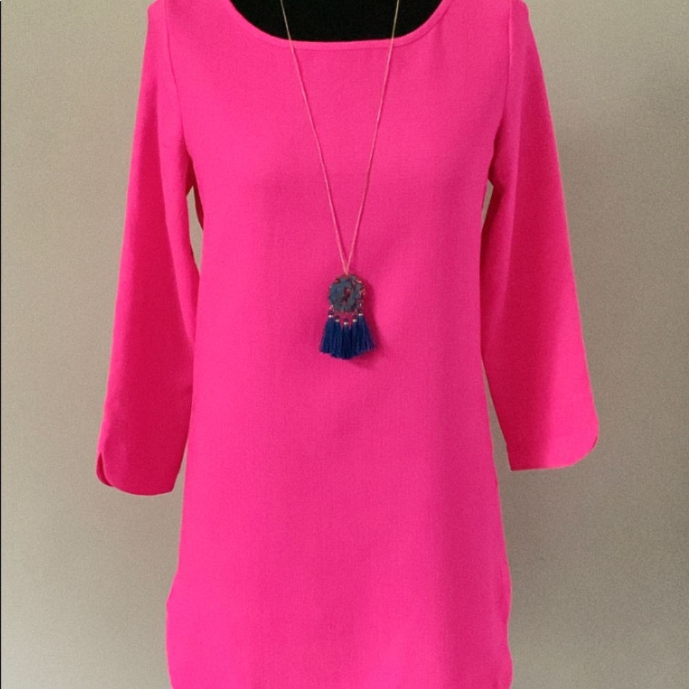 Mitto Shop Hot Pink Shift Dress